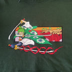 Three Swordsman Zoro Glow-In-The-Dark Embroidered Hoodie
