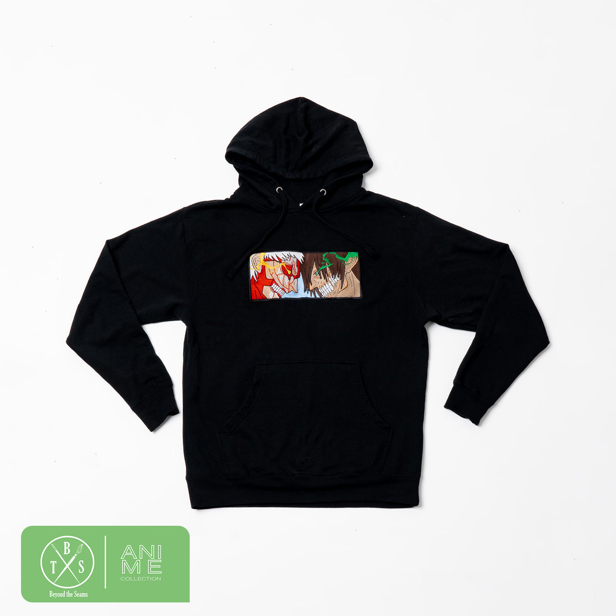 Eren X Reiner Clash of the Titans GITD Embroidered Hoodie